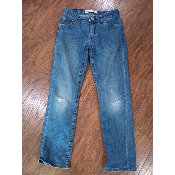 NWT Levi's 511 slim performance jeans boys 12reg 27x26 dark wash denim - Picture 2 of 6